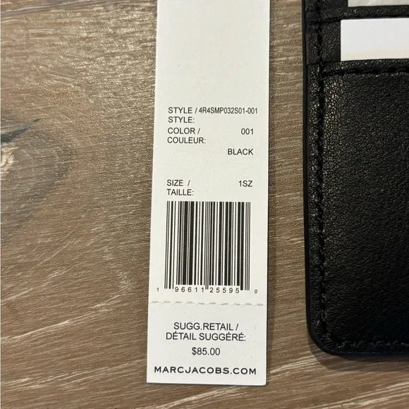 NWT Marc Jacobs Elegant Black Card Holder - Picture 5 of 5
